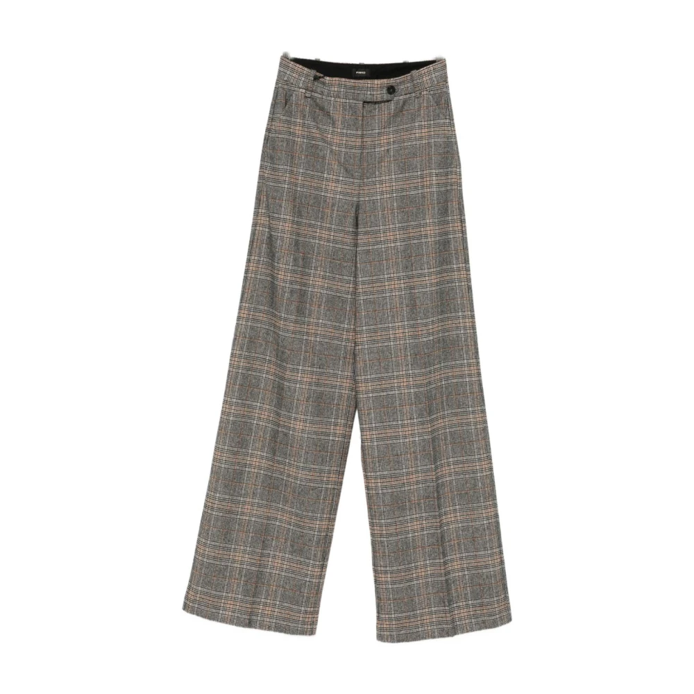 Pinko Vrouw Grijs Broeken Dames, L, Wol, Beige Op Maat Gemaakte Broek Voor En