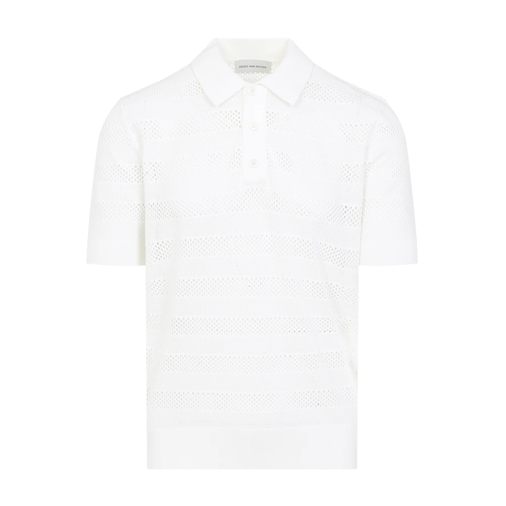 Dries Van Noten Witte Mercy Polo Shirt White Heren