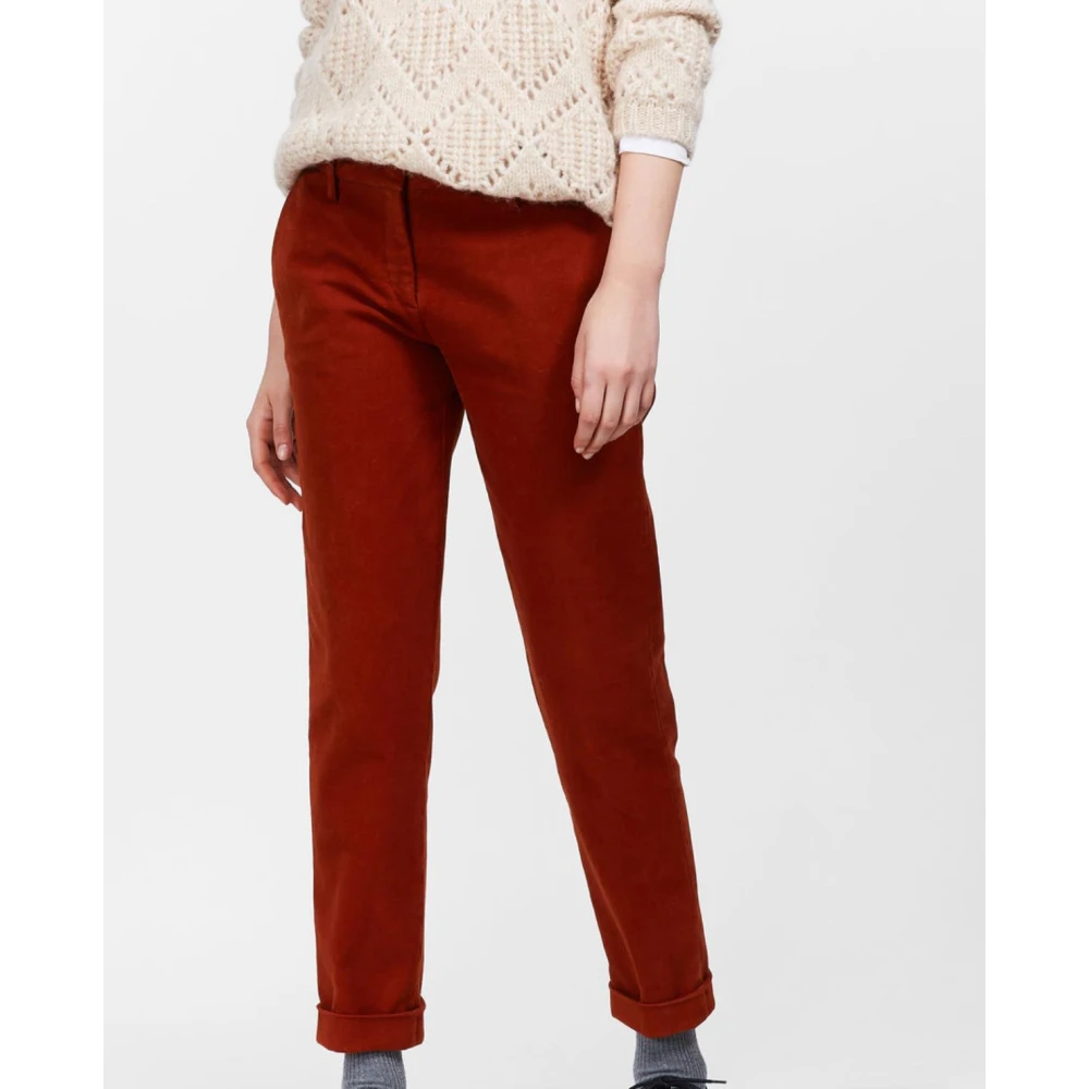 Aspesi Dames Lange Broek Red Dames