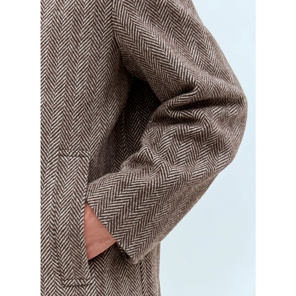 Dries Van Noten Coats Brown Heren