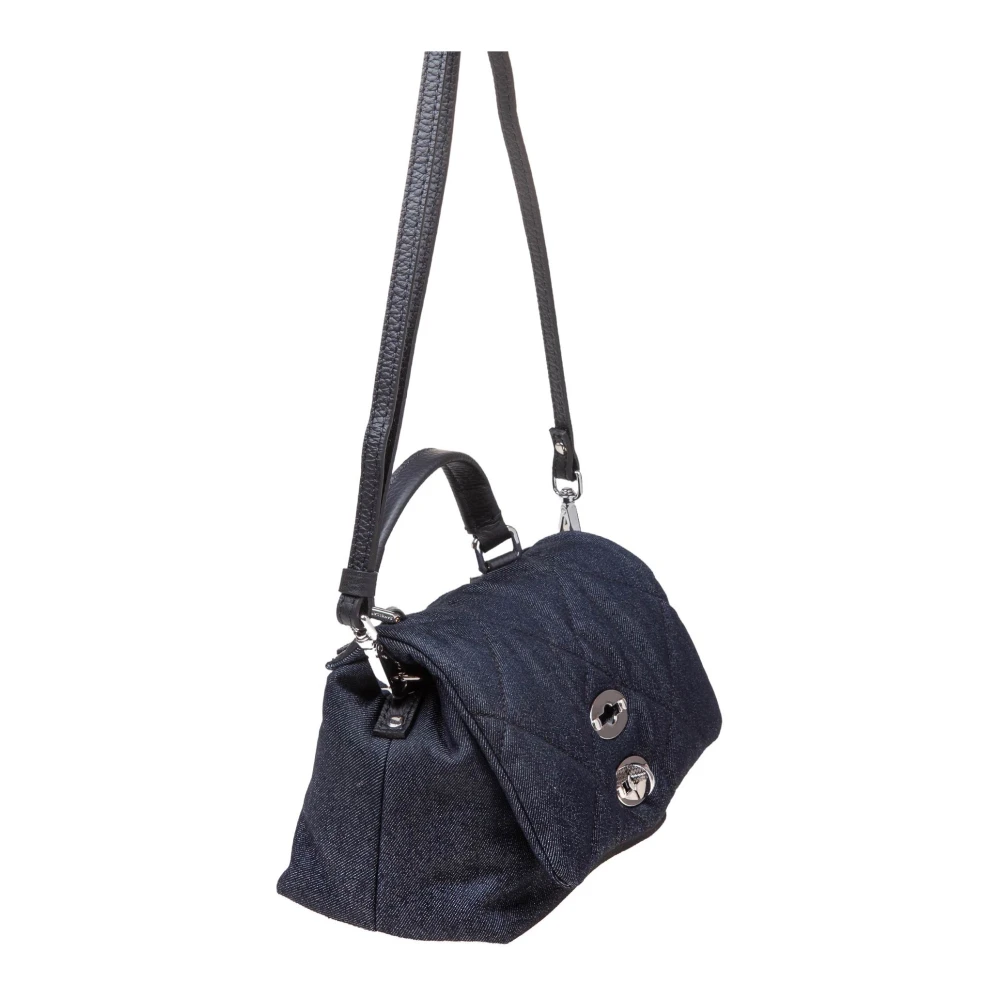 Zanellato Blauwe Denim Postman Tas Blue Dames