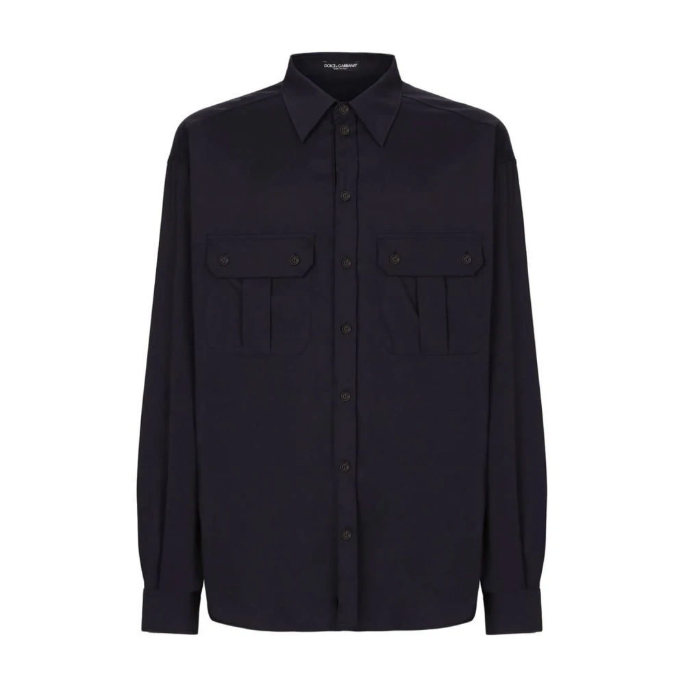 Dolce & Gabbana Men's Blue Stylish Shirt With Unique Design