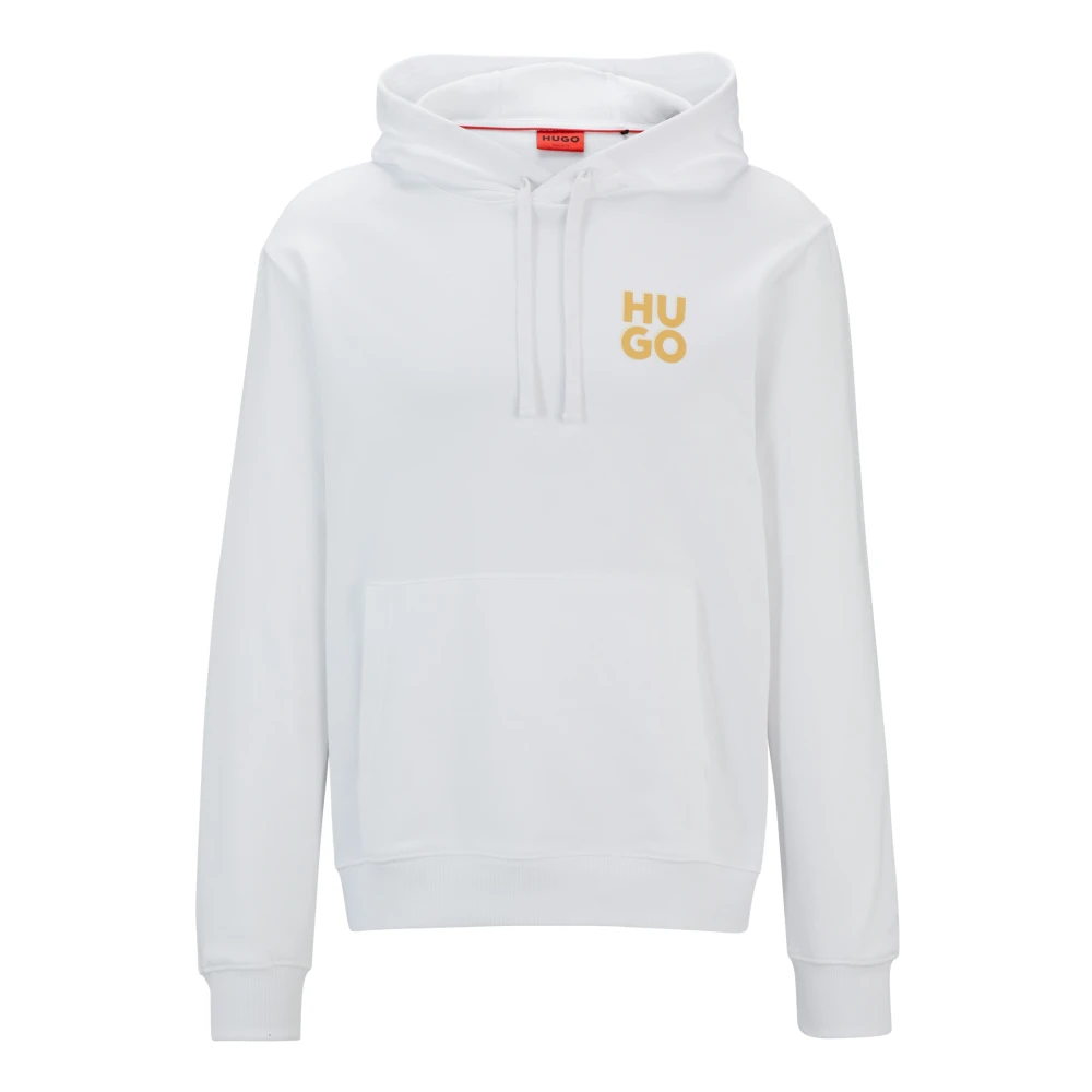 Hugo Boss Snygg Hoodie för Män White, Herr