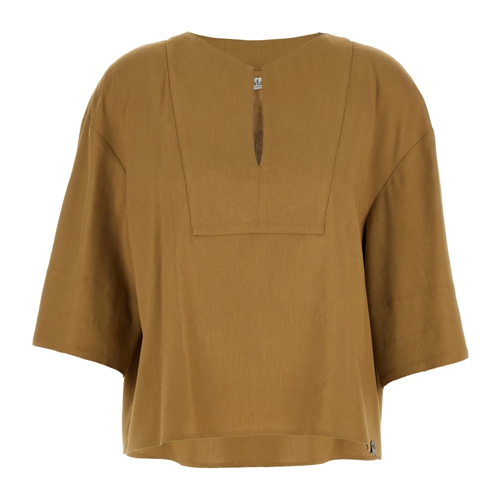 Max Mara Women's Beige Blouses, S, Mxpsospiro Blouse
