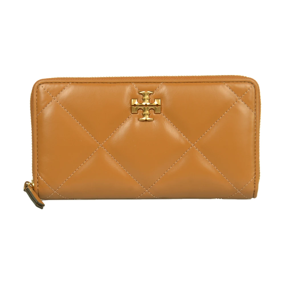 TORY BURCH Diamant Quilt Ritsportemonnee Bruin Brown Dames