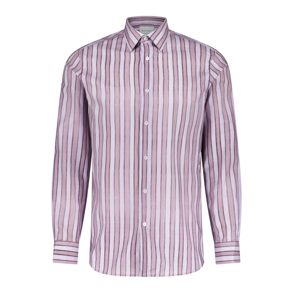 PS By Paul Smith Casual Shirts Purple Heren
