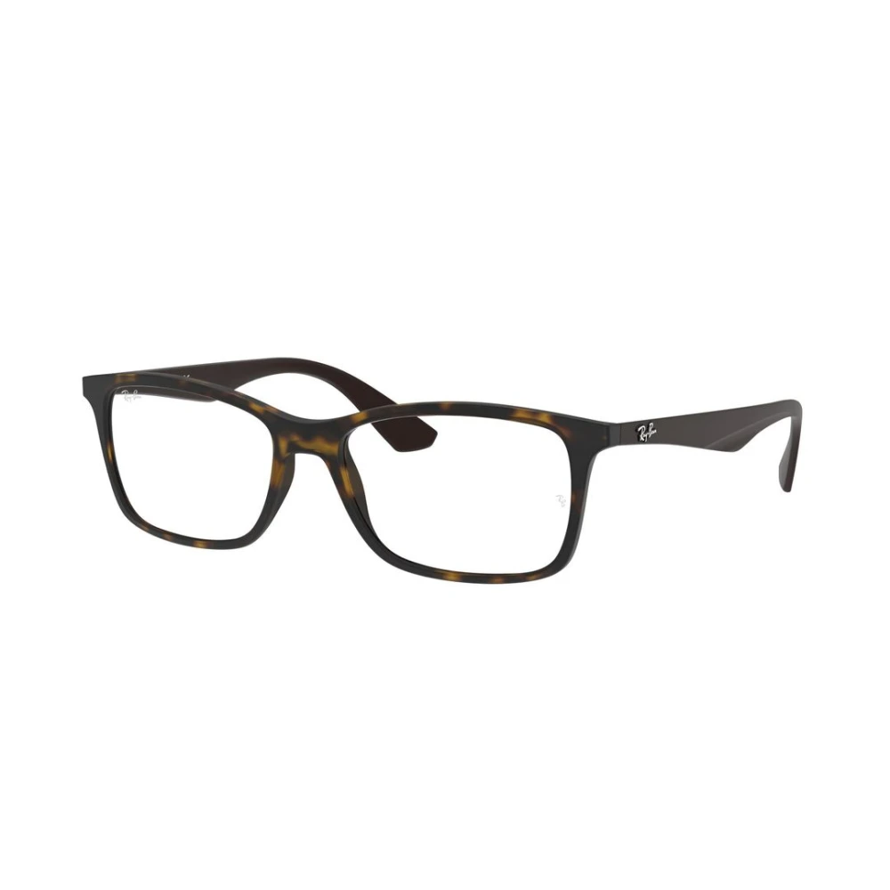 Ray-Ban Unisex Havana Square Plastic Eyeglasses Online - Full Rim - Rb7047 - Image 6