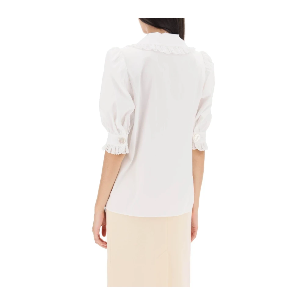 Alessandra Rich Elegante Witte Button-Up Shirt White Dames