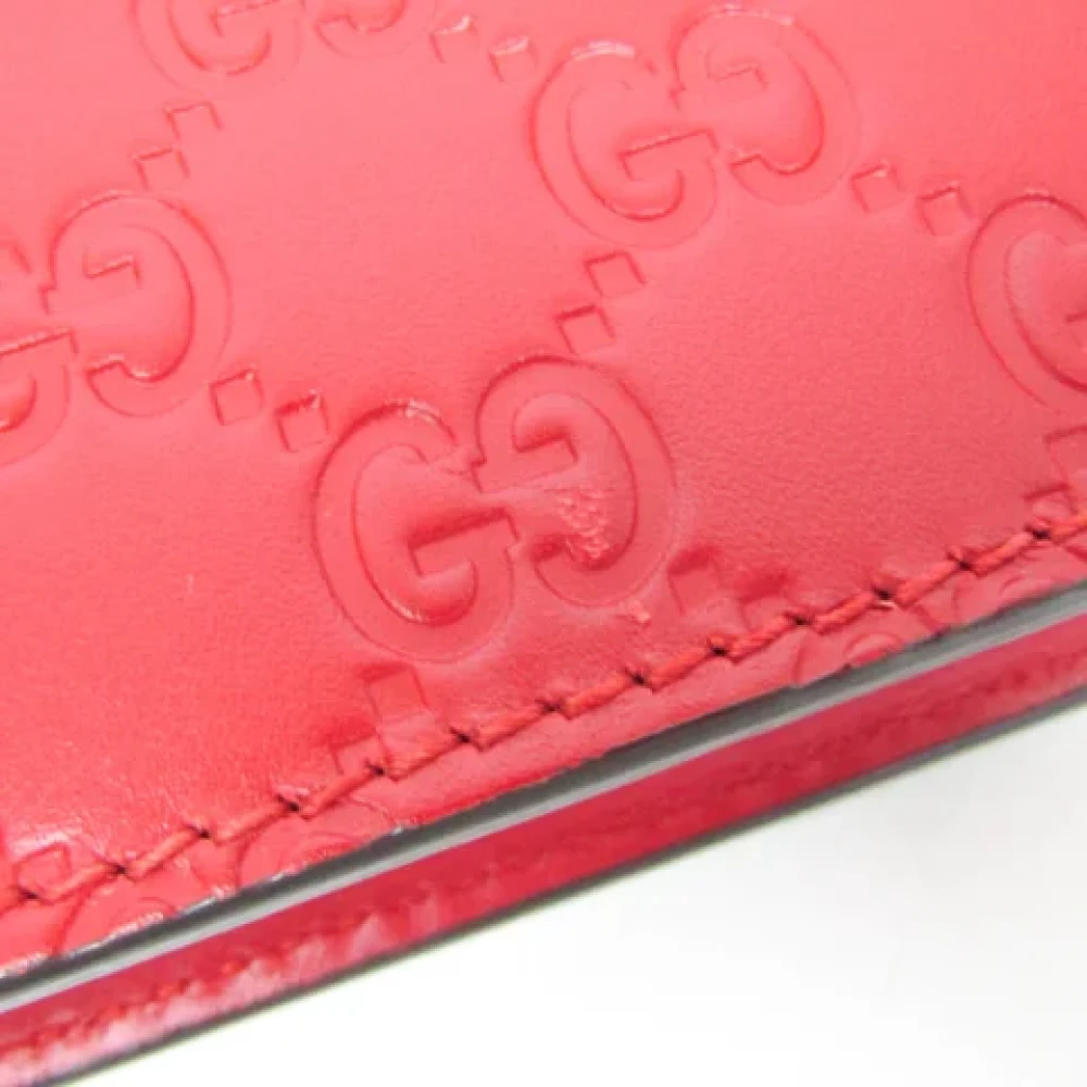 Gucci Vintage Pre-owned Leather shoulder-bags Red Dames
