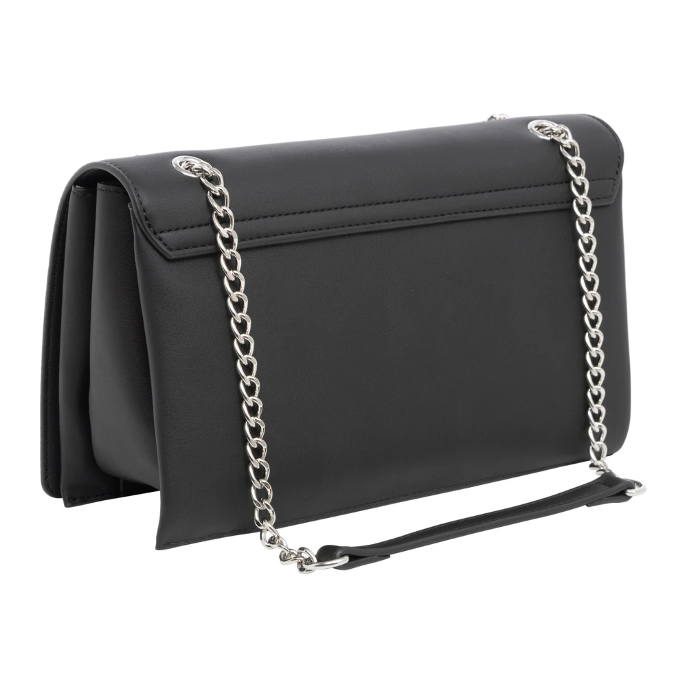 Love Moschino Schoudertas met Verstelbare Band en Magneetsluiting Black Dames
