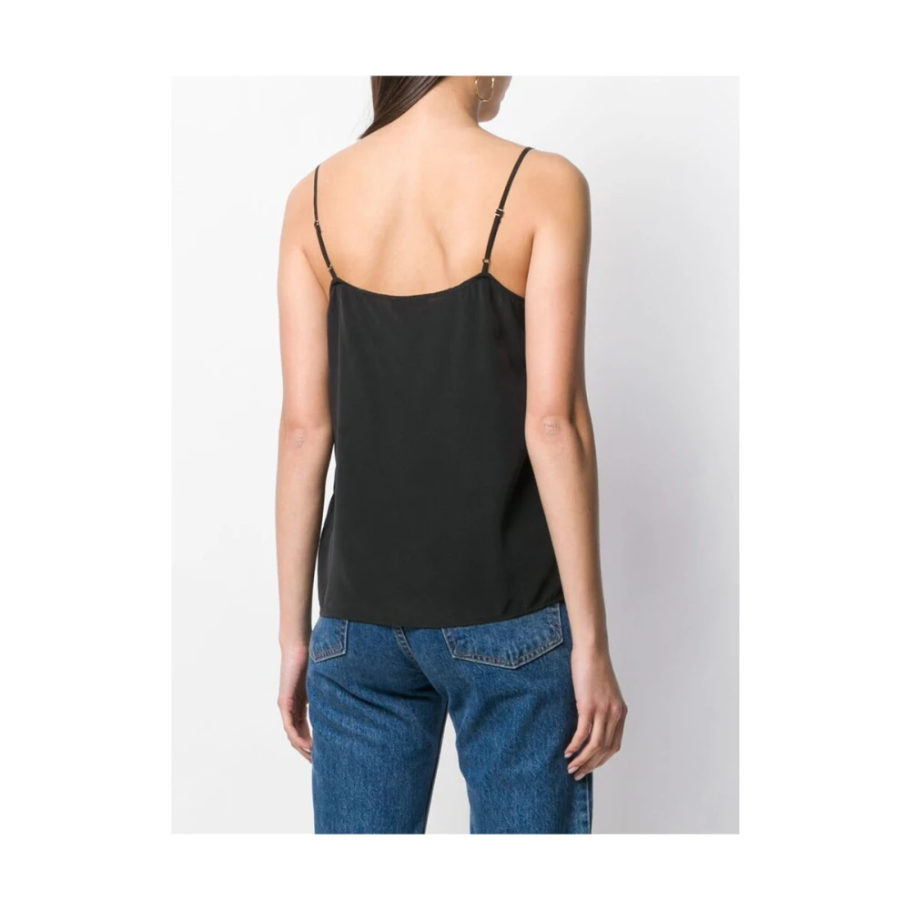Equipment Zwarte Zijden Layla Camisole Top Black Dames