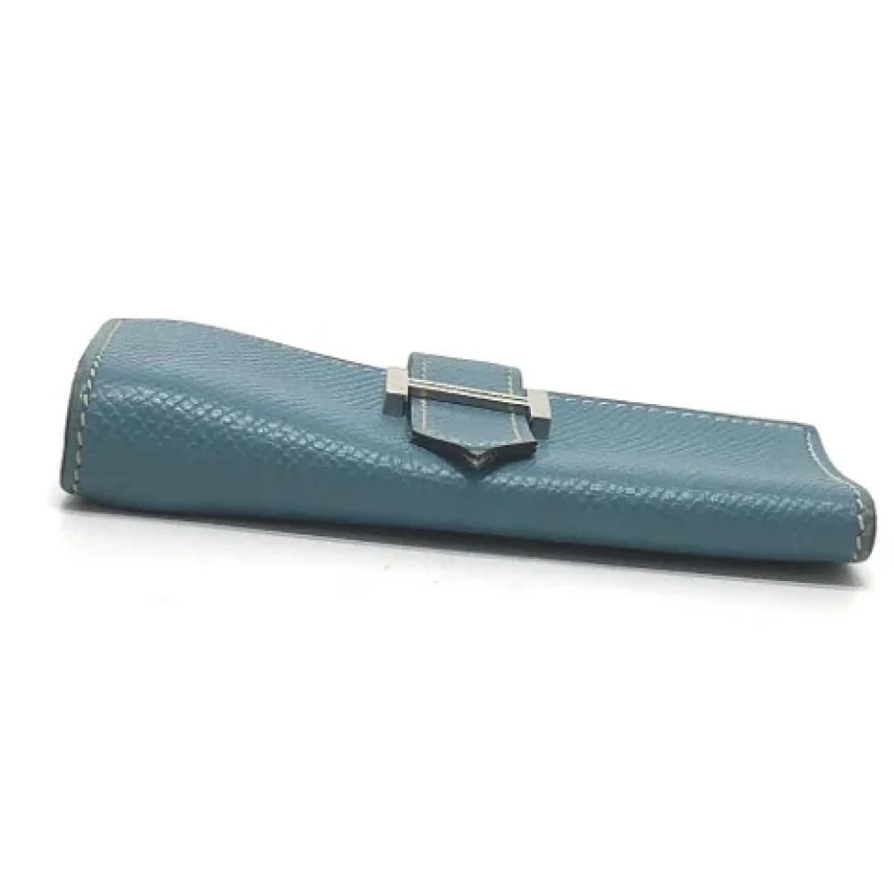 Hermès Vintage Pre-owned Leather key-holders Blue Dames