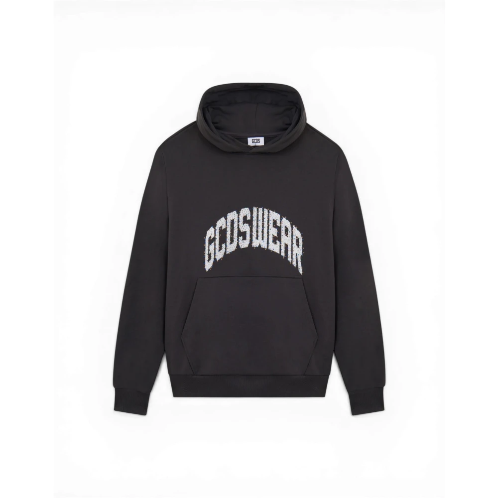 Gcds Black Logo Gems Hoodie - Male - Hoodies - S - Sweatshirts & Hoodies
