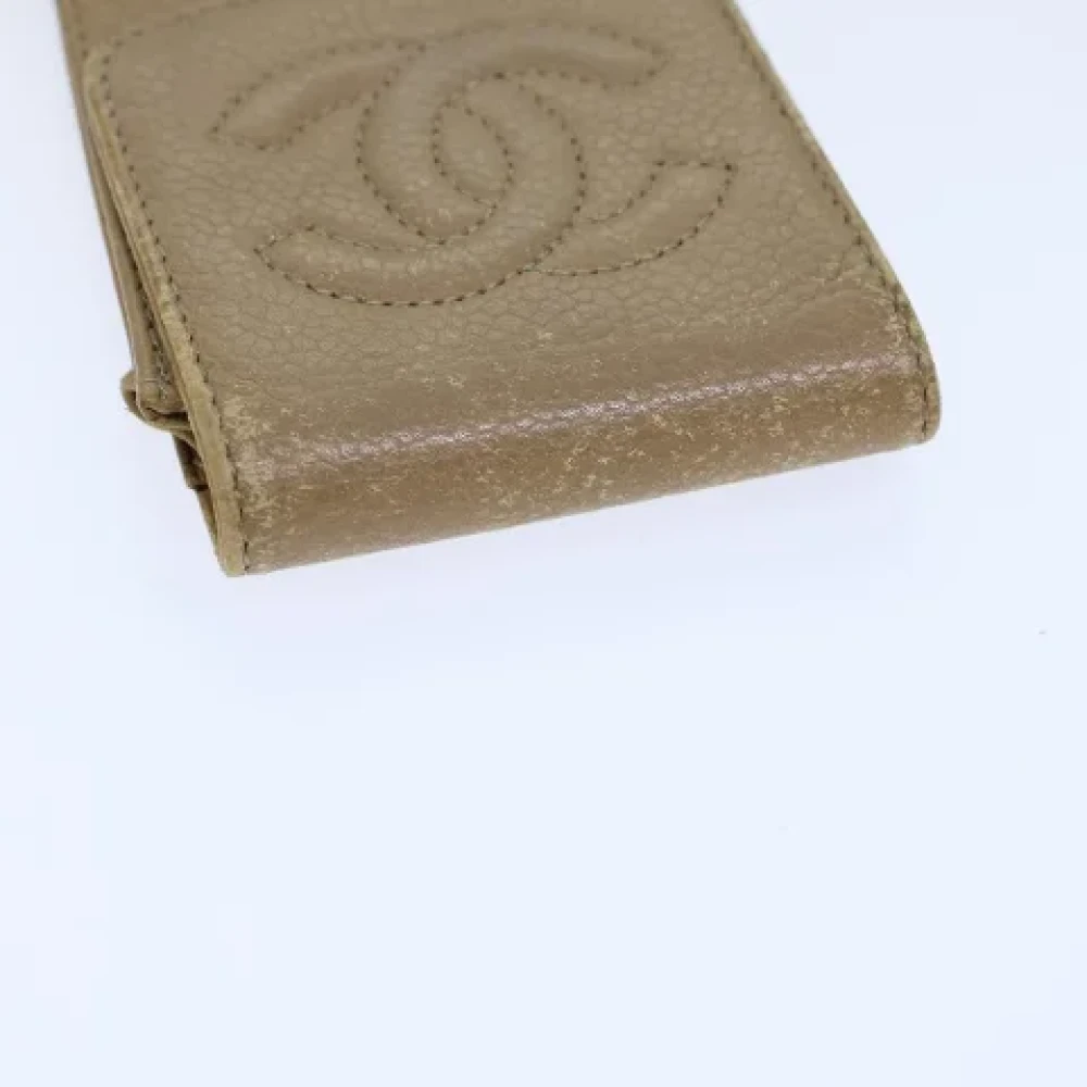 Chanel Vintage Pre-owned Leather home-office Beige Dames