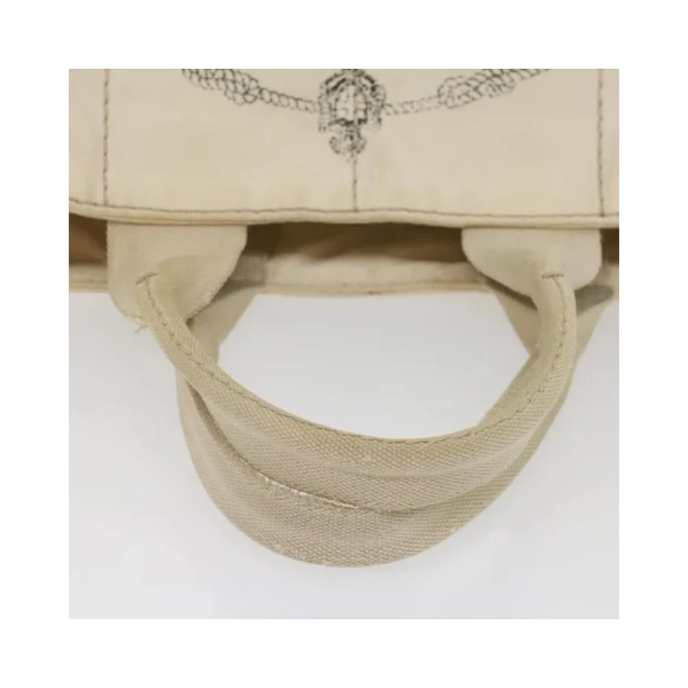 Prada Vintage Pre-owned Cotton handbags White Dames