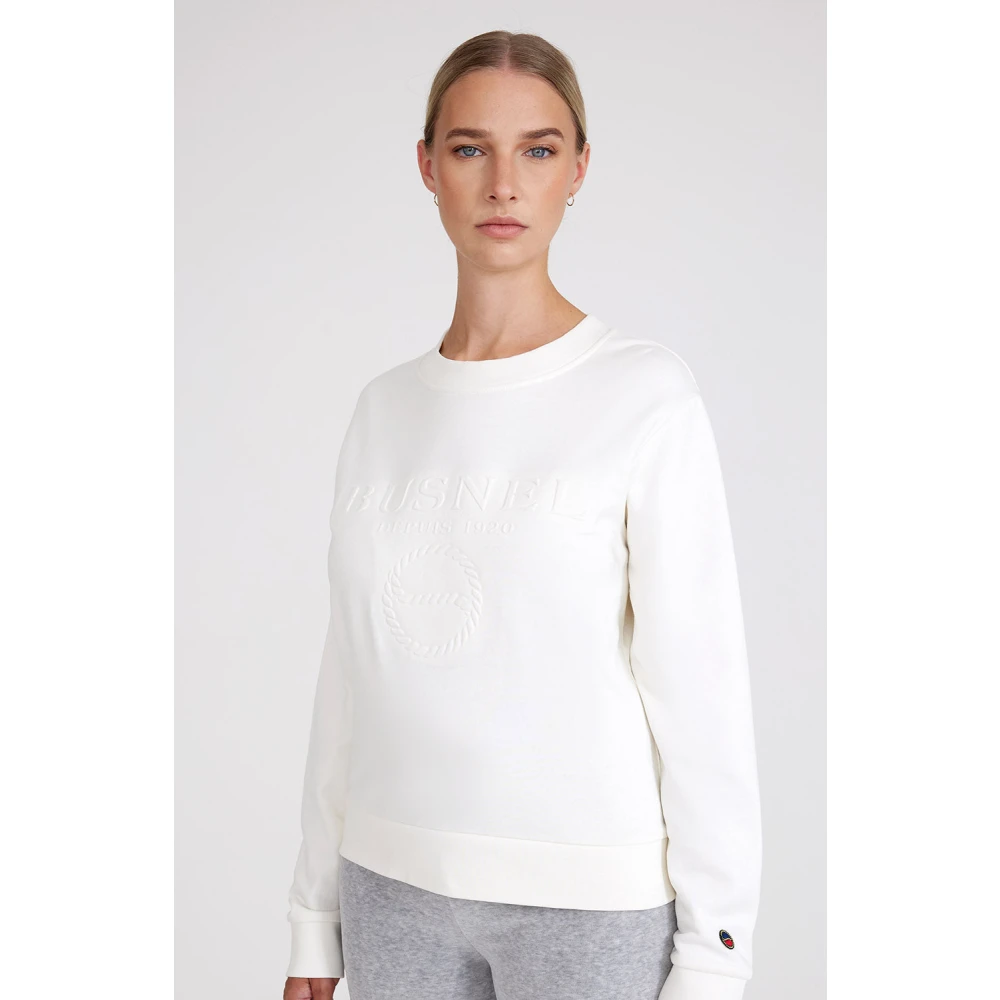 Busnel Boxy Ecru Sweatshirt Beige Dames