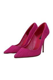 Pink Tulle Stiletto High Heels Pumps Shoes