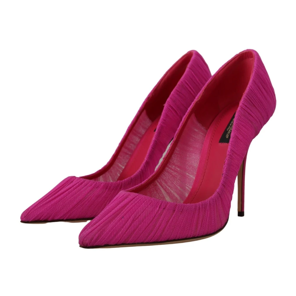 Dolce & Gabbana Roze Tule Stiletto Hoge Hakken Pumps Schoenen Pink Dames