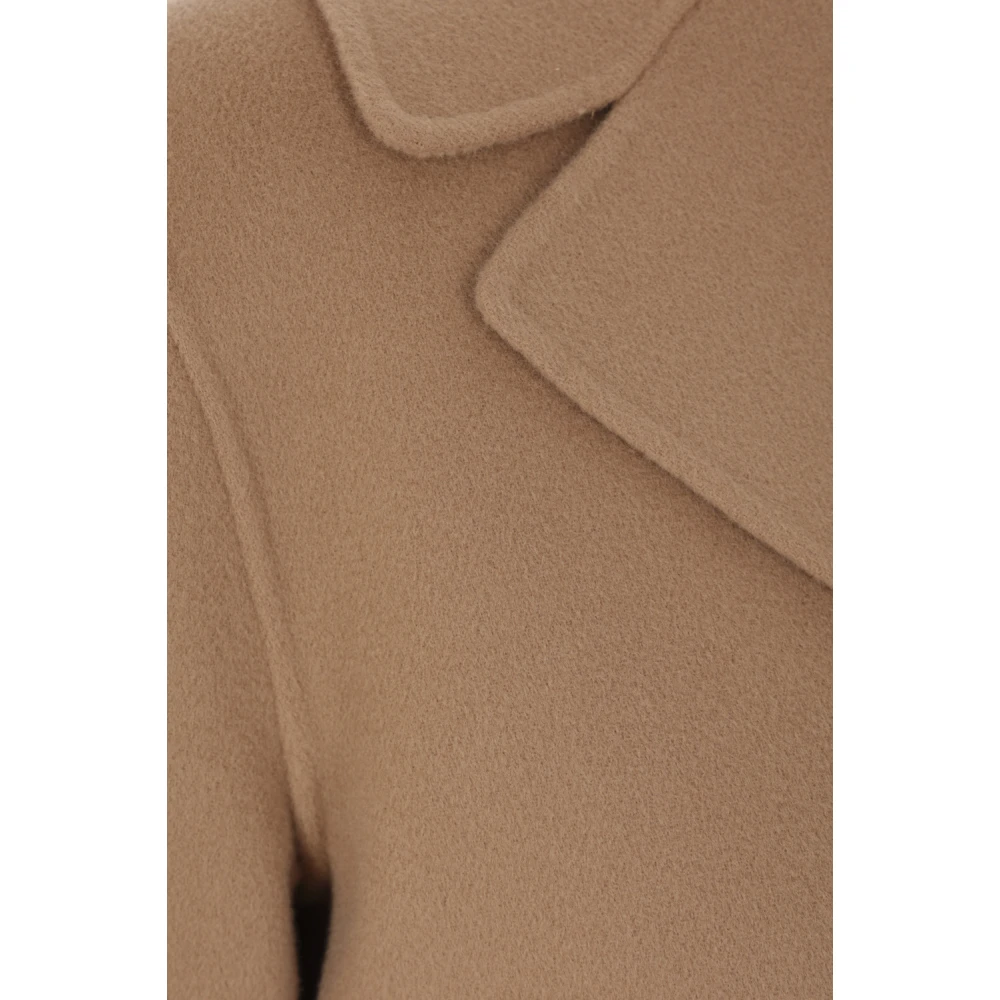 Max Mara Double-breasted kameelwollen jas Brown Dames
