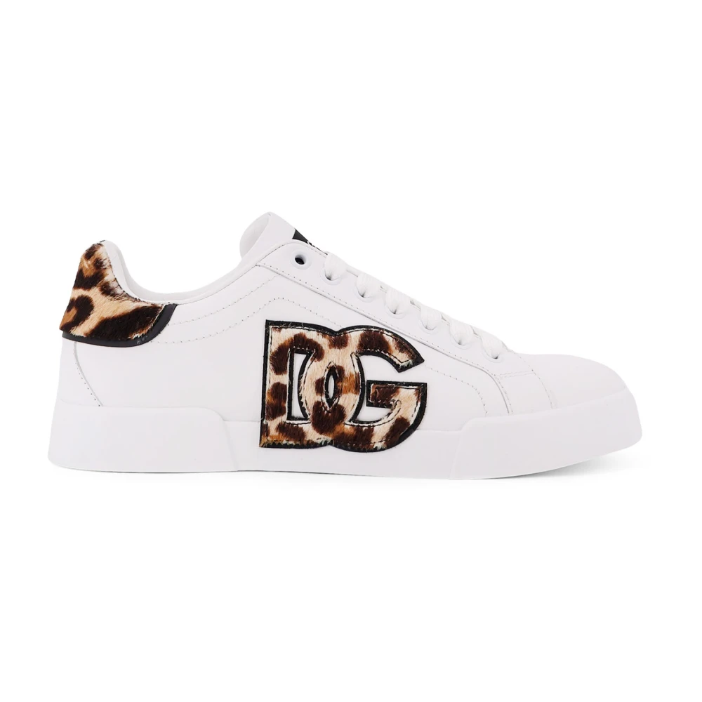 Dolce & Gabbana Women's White Sneakers, 4 Uk, Portofino Light Strobel Trainers