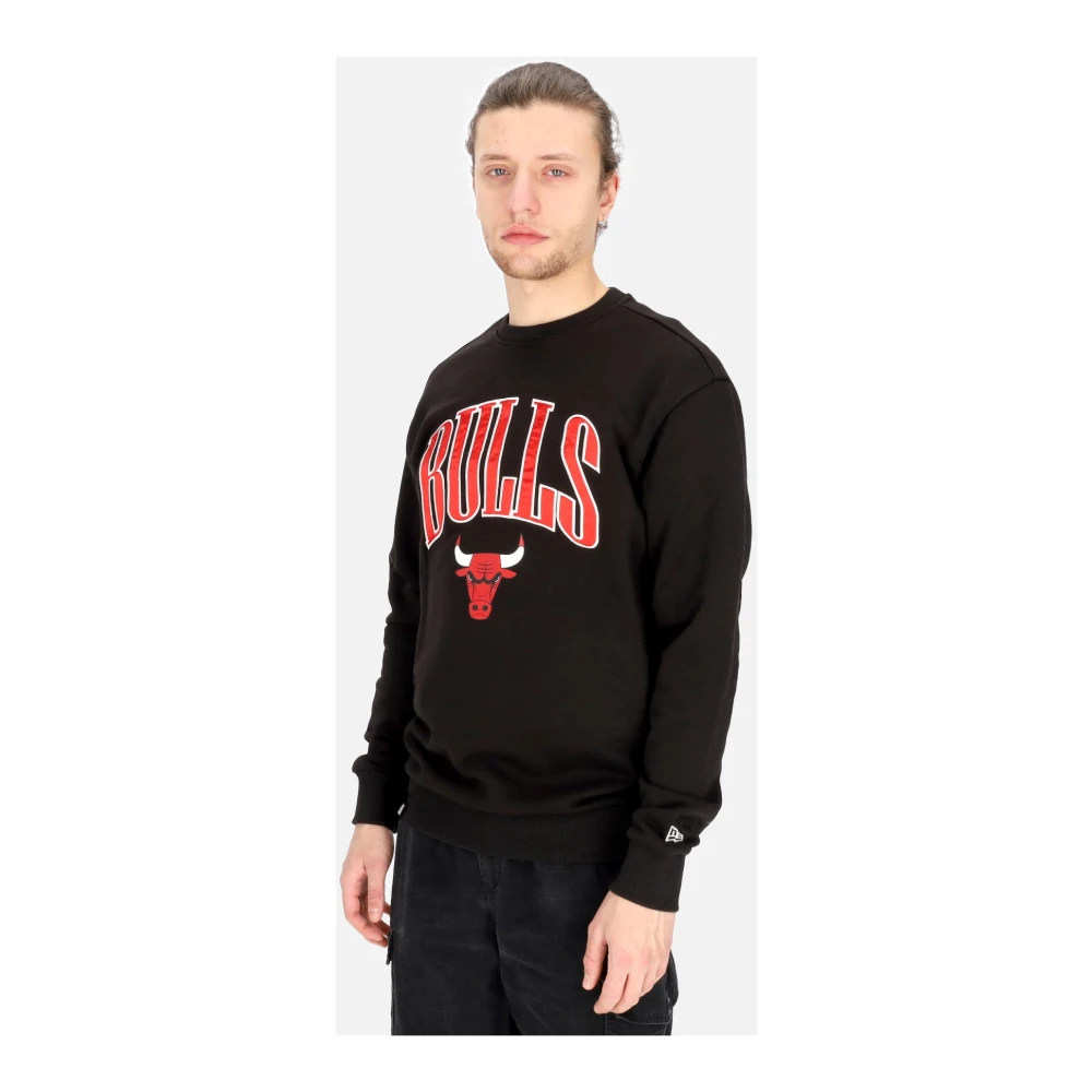 new era Chicago Bulls Arch Graphic Crewneck Sweatshirt Black Heren