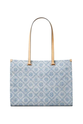 T Monogram Denim Tote