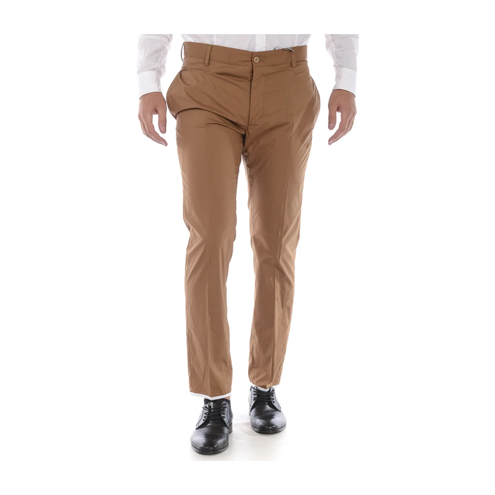 Daniele Alessandrini Men's Brown Pantalone Bottiglia Sbiego - Chinos - 2XL - Trousers