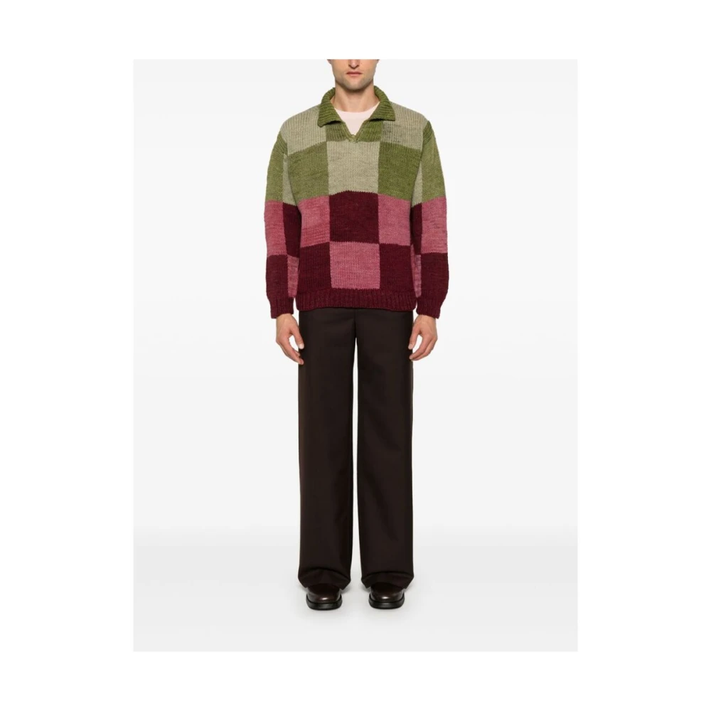 Séfr Bruine Gestreepte Straight Leg Jeans Brown Heren