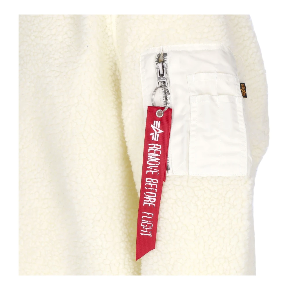 alpha industries Off White Sherpa Crewneck Sweatshirt Beige Heren