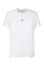 Weiße Besticktes T-Shirt für Frauen