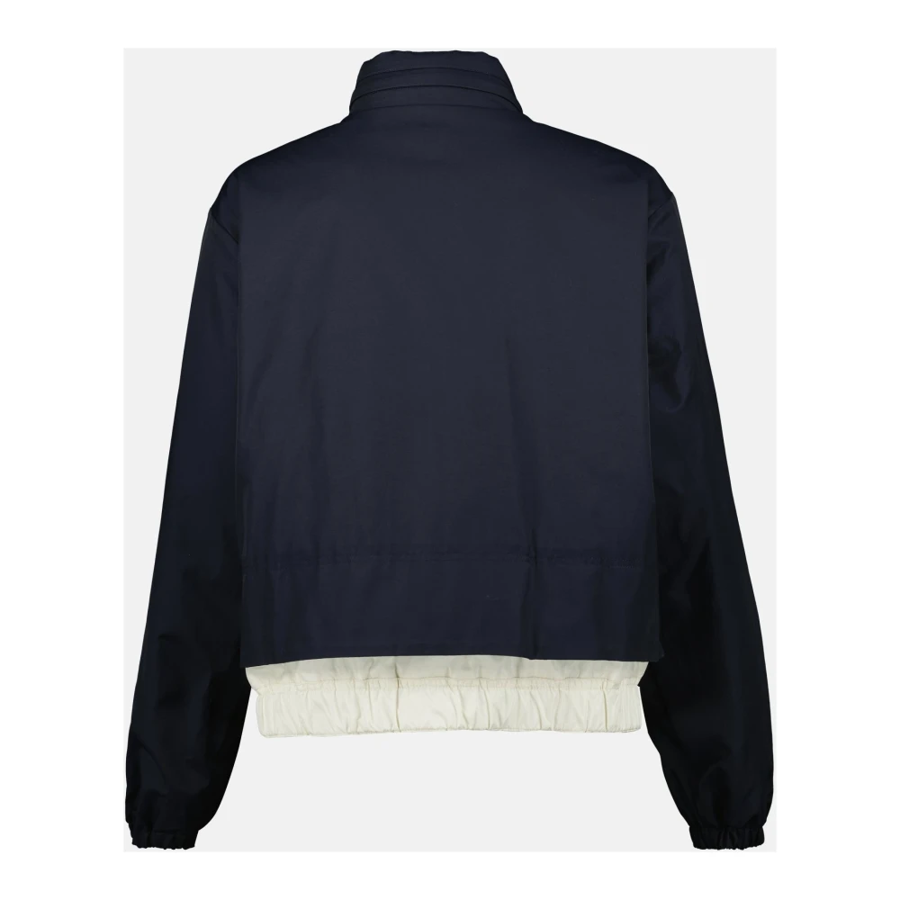 Moncler Blauw en wit bicolour Janze jas Blue Dames