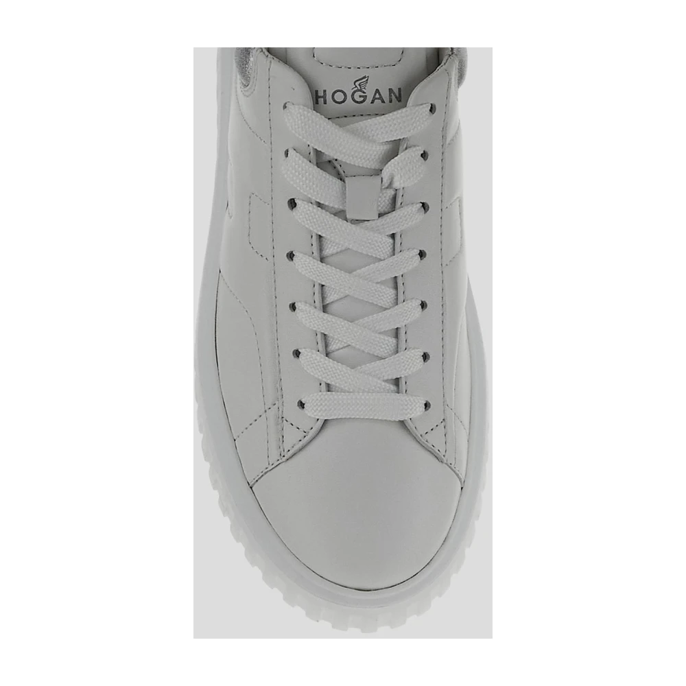 Hogan Leren Vetersneaker White Dames