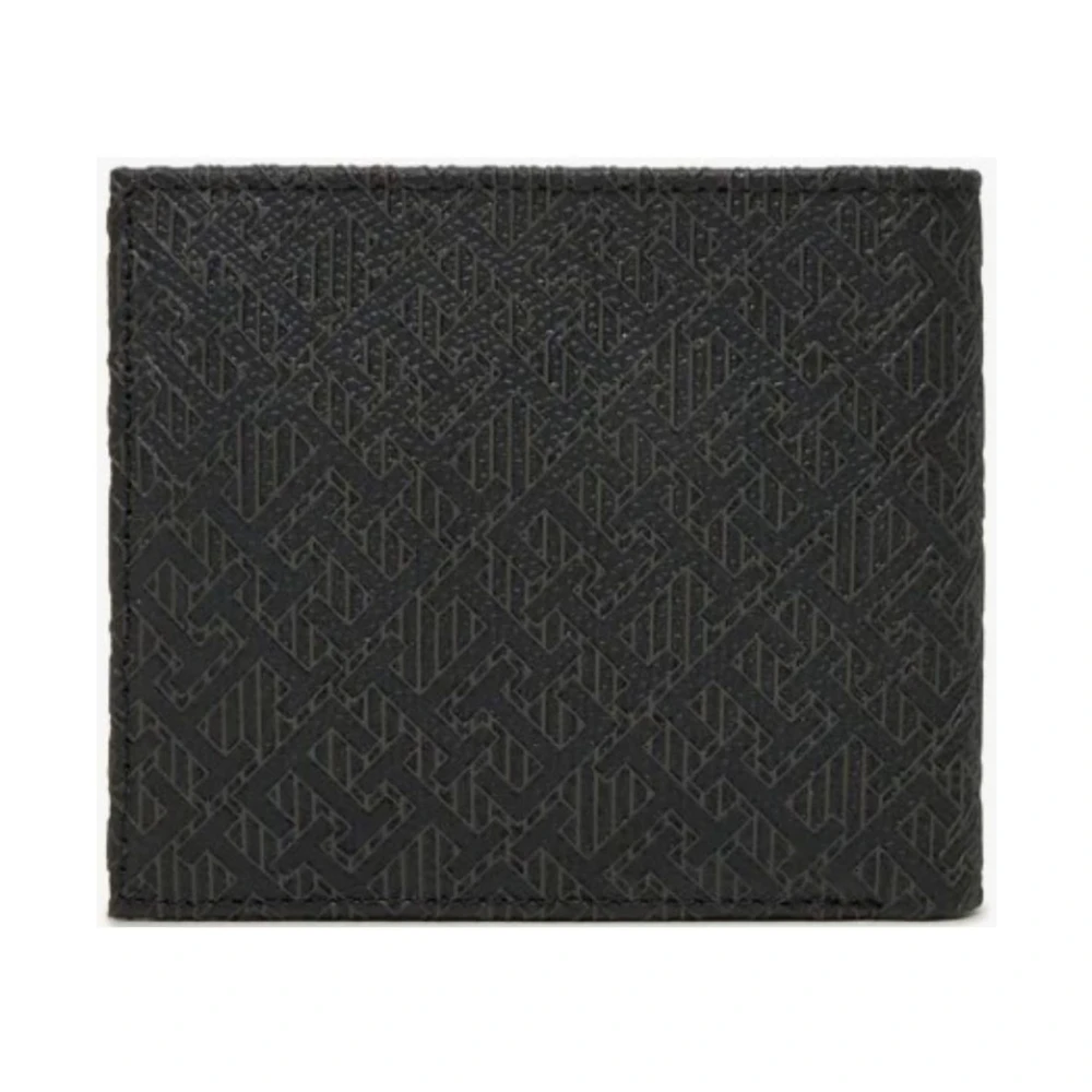 Tommy Hilfiger Heren Monogram Portemonnee met Muntvak Black Heren