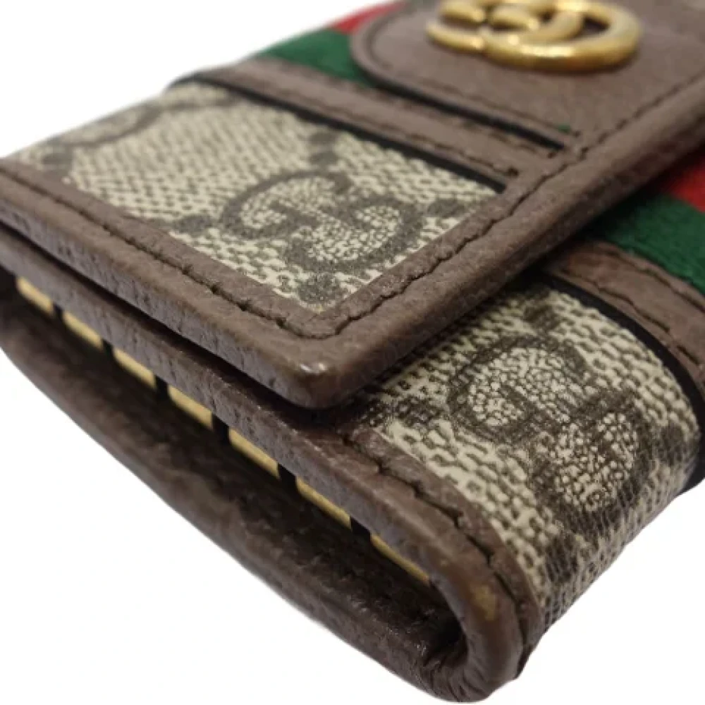 Gucci Vintage Pre-owned Canvas key-holders Beige Dames