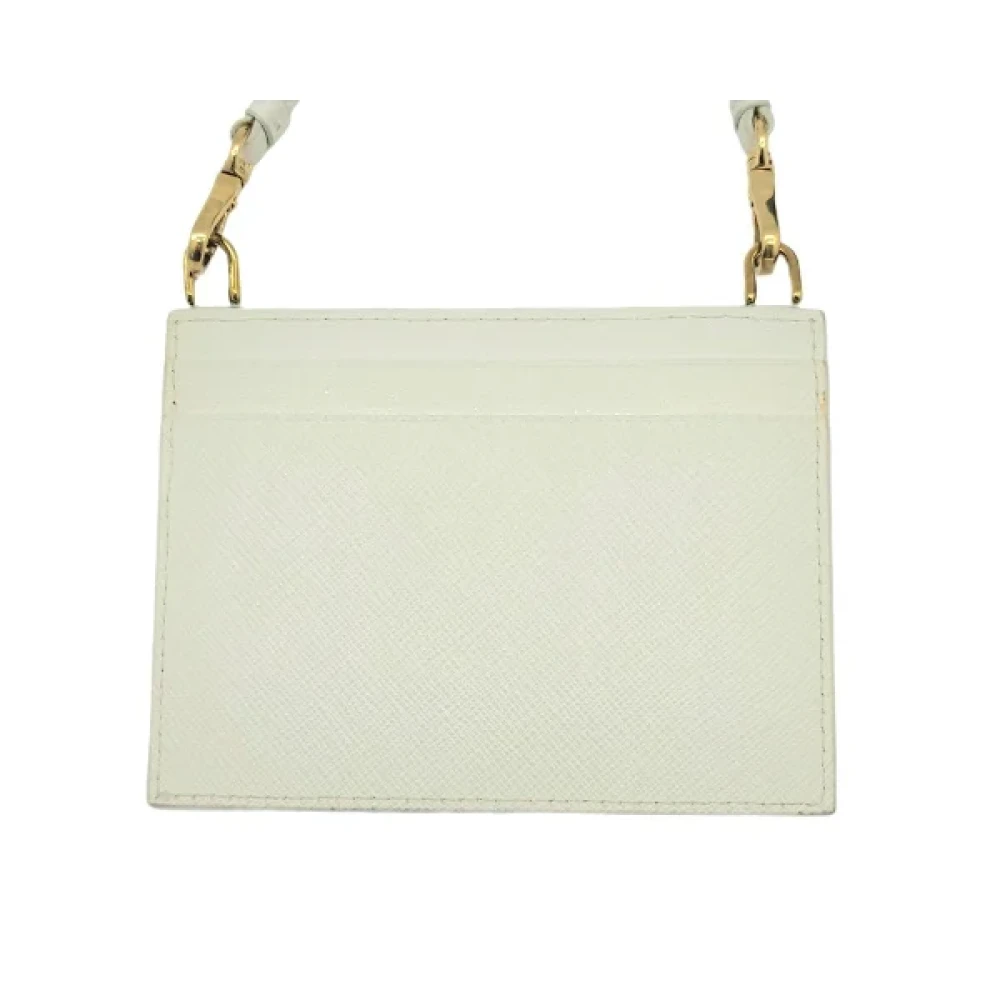Prada Vintage Pre-owned Leather wallets White Dames