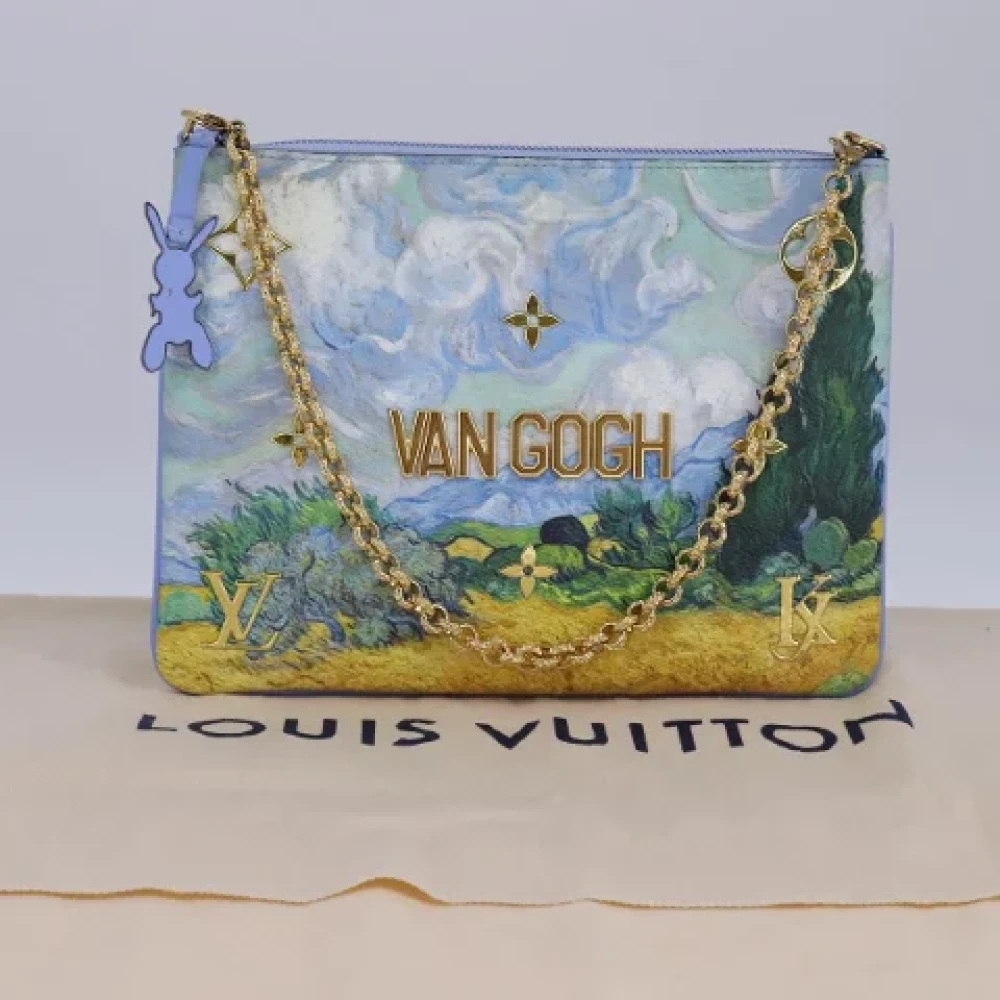 Louis Vuitton Vintage Pre-owned Leather pouches Blue Dames