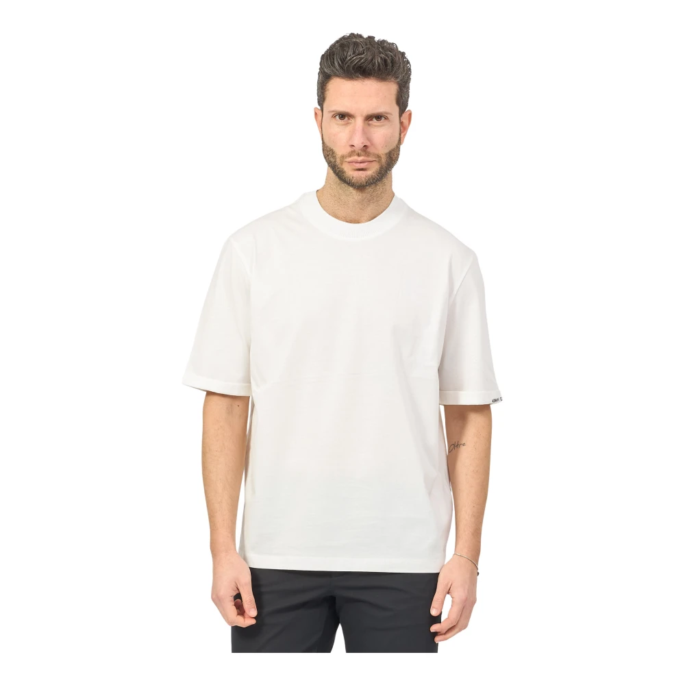 Armani Exchange Witte T-shirt met opgerolde mouw White Heren