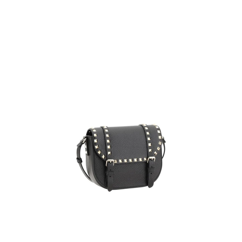 Valentino Garavani Rockstud Leren Schoudertas Black Dames