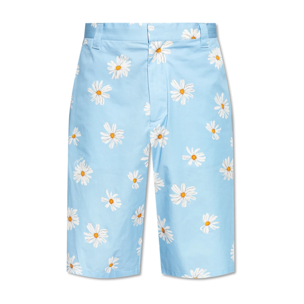 Moschino Shorts met bloemenpatroon Blue Heren