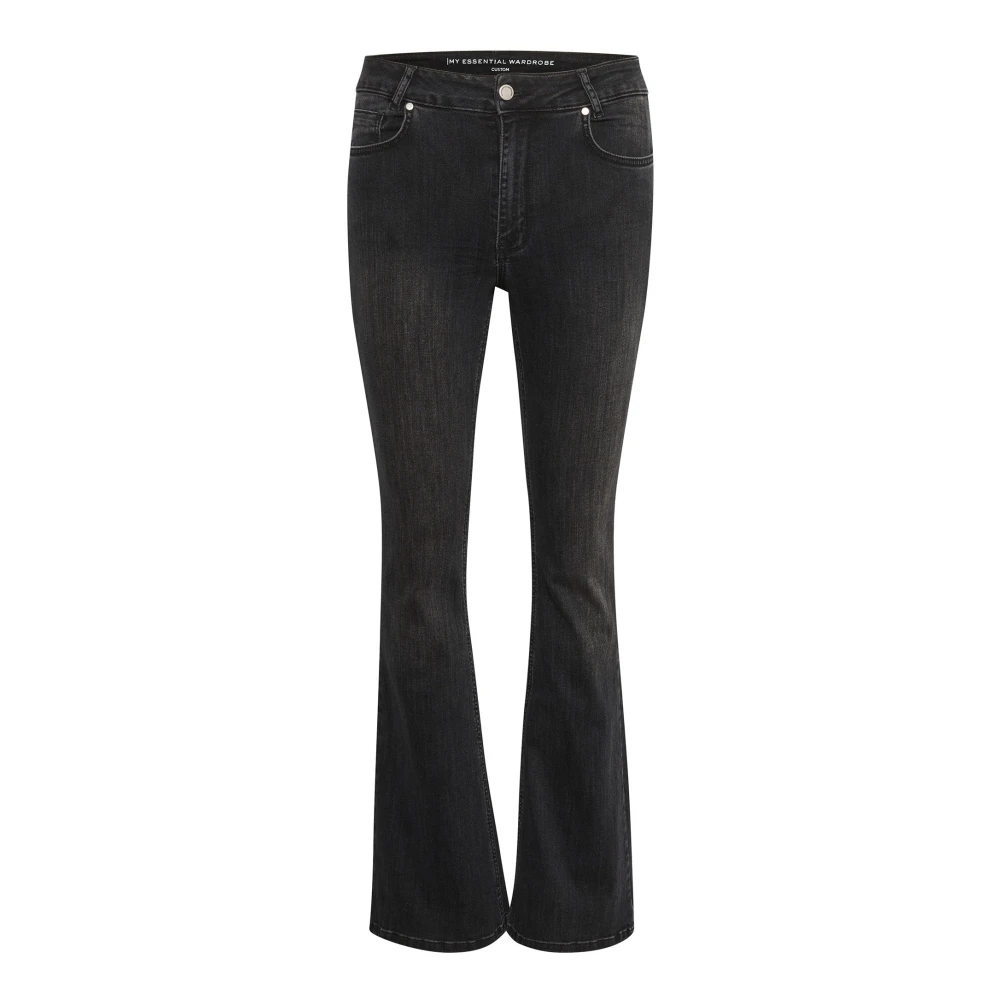 My Essential Wardrobe Women's Black High Bootcut Wash Trousers - Bootcut Jeans - W27 L34 - Jeans
