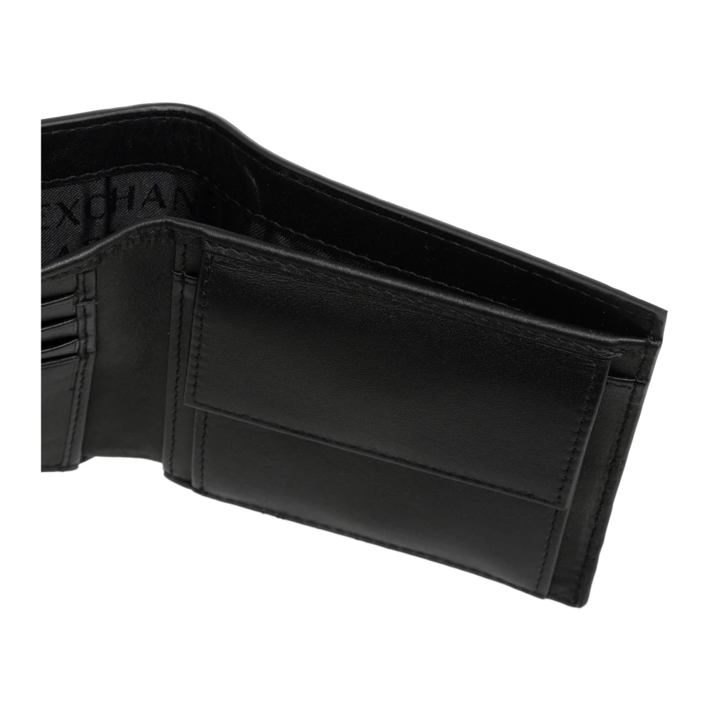Armani Exchange Portemonnee met logopatroon en kaartsleuven Black Heren