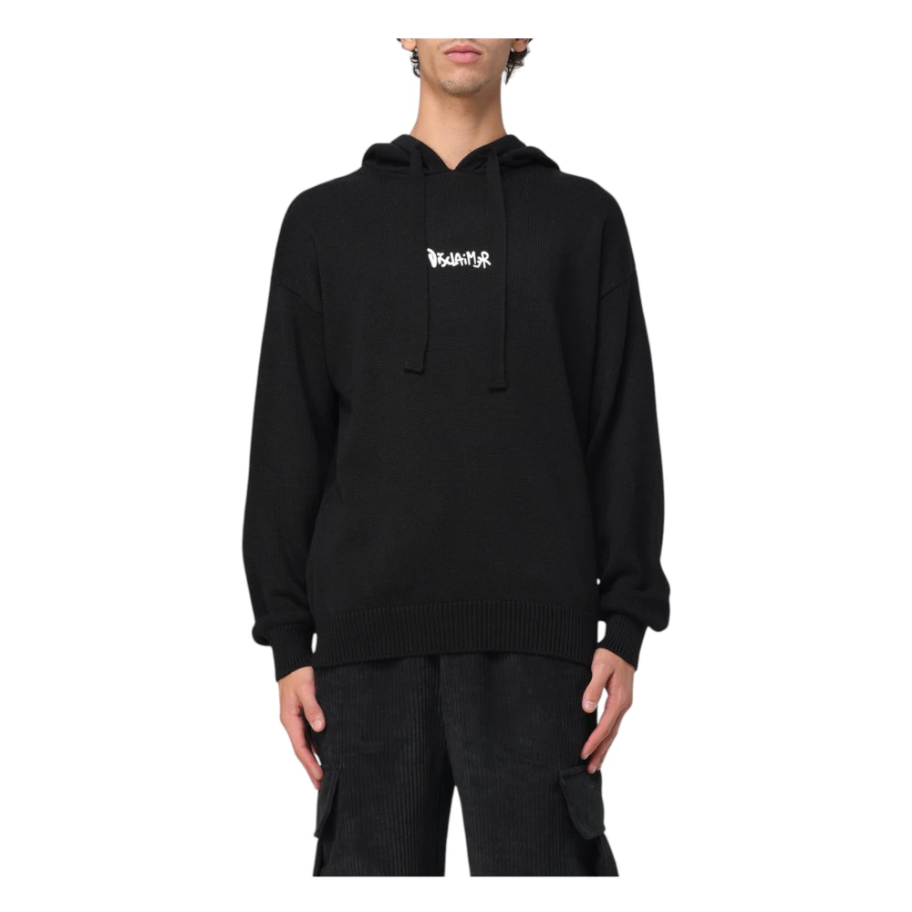 Disclaimer Katoenen Hoodie Sweaters Black Heren