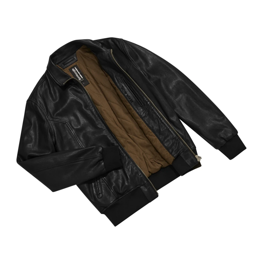 BomBoogie Leren jas Black Heren
