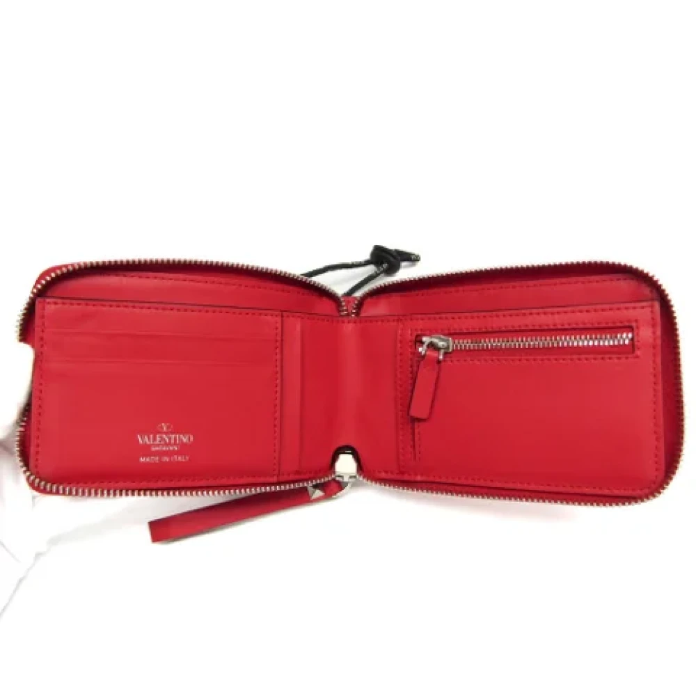 Valentino Vintage Pre-owned Leather wallets Red Dames