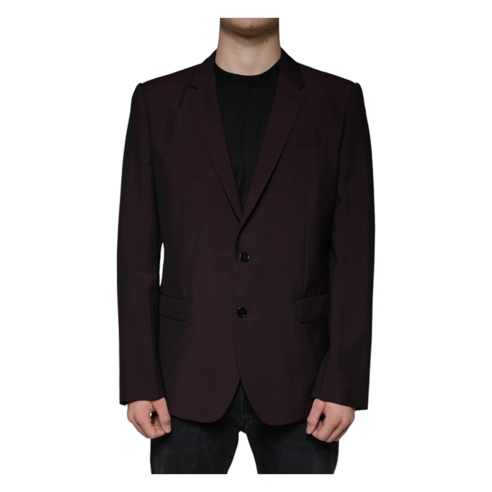 Dolce & Gabbana Men's Bordeaux Wool Blazer