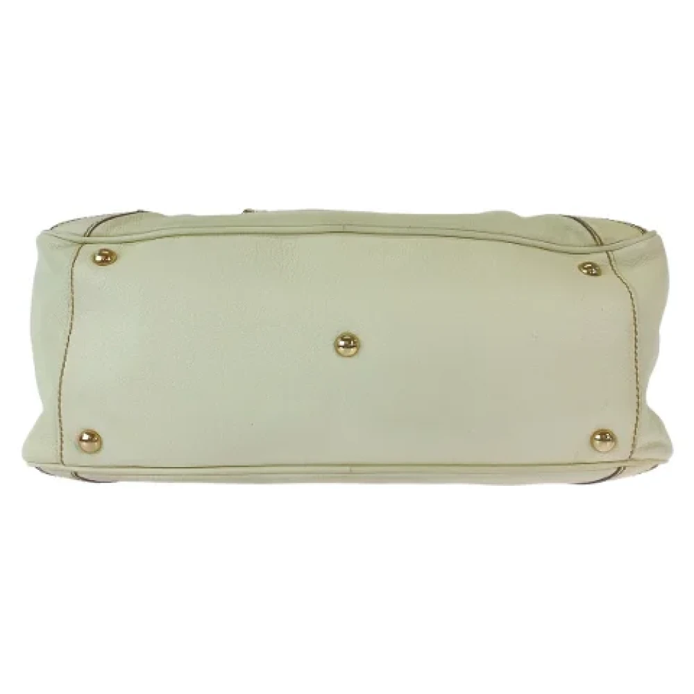 Gucci Vintage Pre-owned Leather handbags Beige Dames