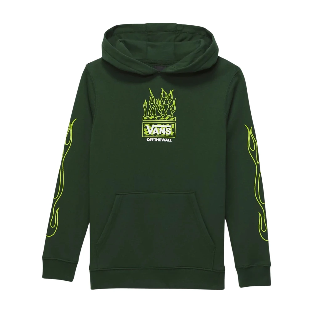 Vans Grön hoodie med tryckt logotyp Green, Herr