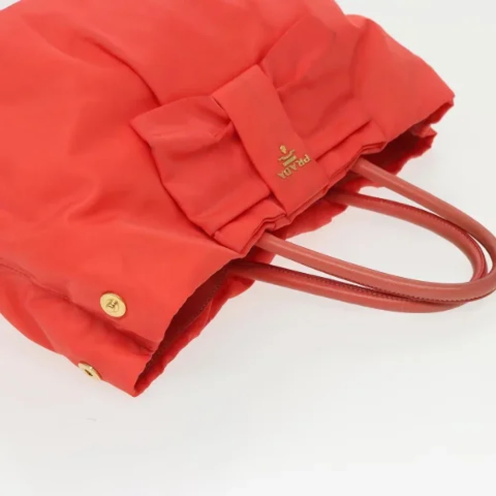 Prada Vintage Pre-owned Nylon handbags Orange Dames