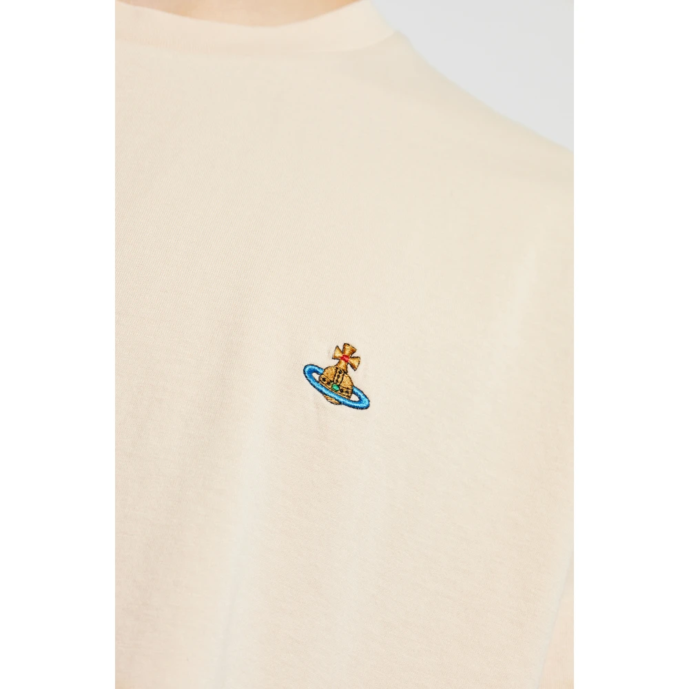 Vivienne Westwood T-shirt met logo Beige Heren