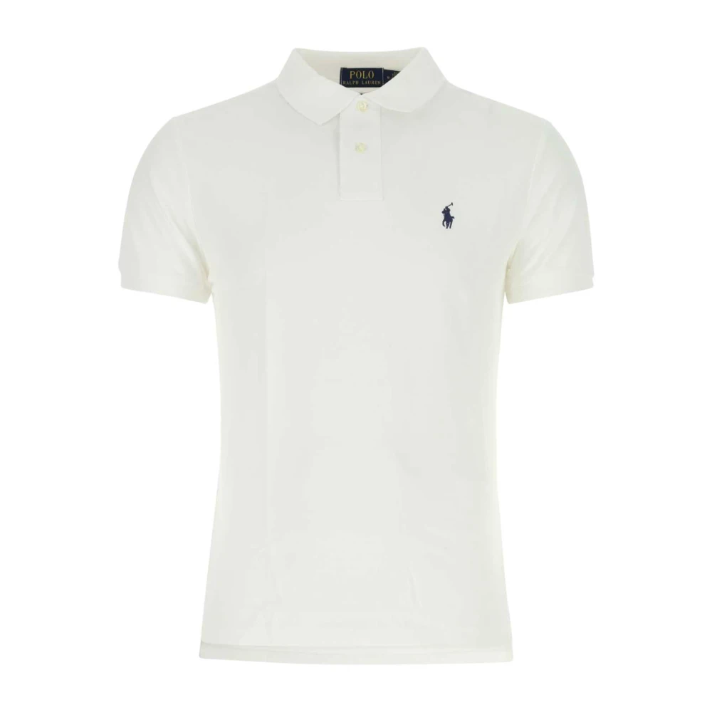 Polo Ralph Lauren Men's White Custom Slim Fit Mesh Polo